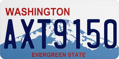 WA license plate AXT9150