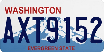 WA license plate AXT9152
