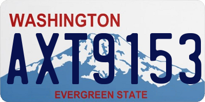 WA license plate AXT9153