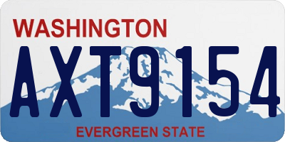 WA license plate AXT9154