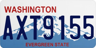 WA license plate AXT9155