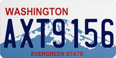 WA license plate AXT9156