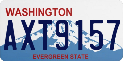 WA license plate AXT9157