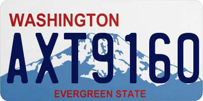 WA license plate AXT9160