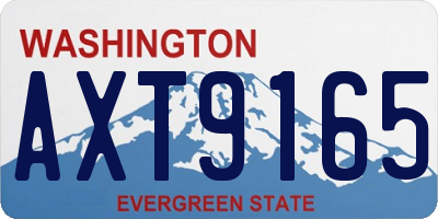 WA license plate AXT9165