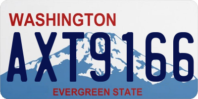 WA license plate AXT9166