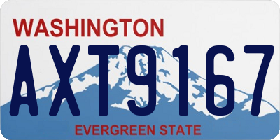 WA license plate AXT9167
