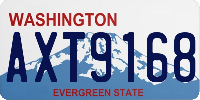 WA license plate AXT9168