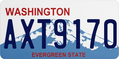 WA license plate AXT9170