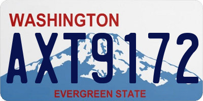 WA license plate AXT9172