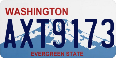 WA license plate AXT9173