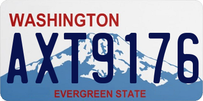 WA license plate AXT9176