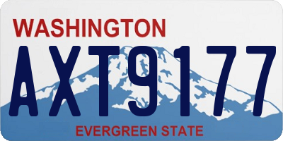 WA license plate AXT9177