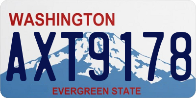 WA license plate AXT9178