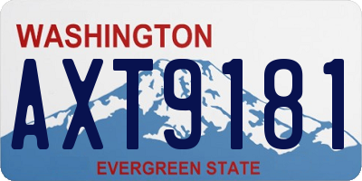 WA license plate AXT9181