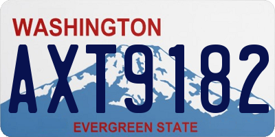WA license plate AXT9182