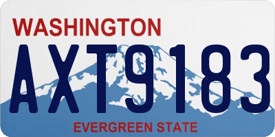 WA license plate AXT9183