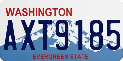 WA license plate AXT9185