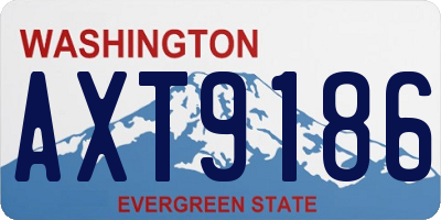 WA license plate AXT9186