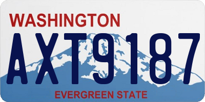 WA license plate AXT9187