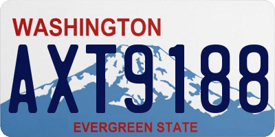 WA license plate AXT9188