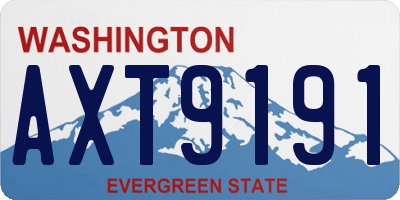 WA license plate AXT9191