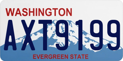 WA license plate AXT9199