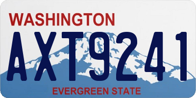 WA license plate AXT9241