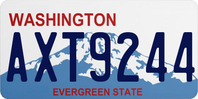 WA license plate AXT9244