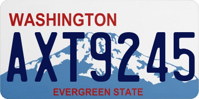 WA license plate AXT9245