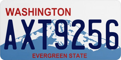 WA license plate AXT9256