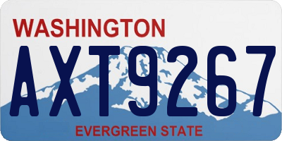 WA license plate AXT9267
