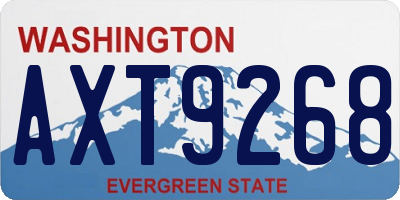 WA license plate AXT9268