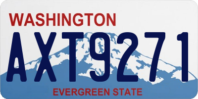WA license plate AXT9271