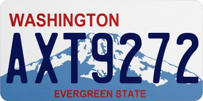 WA license plate AXT9272