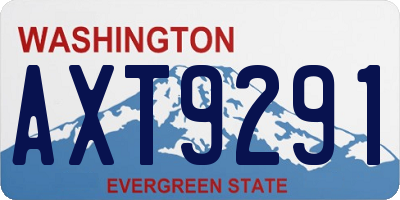 WA license plate AXT9291