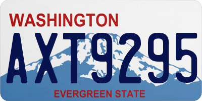 WA license plate AXT9295