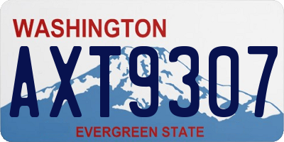 WA license plate AXT9307