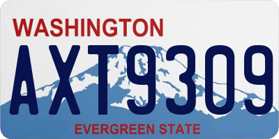 WA license plate AXT9309