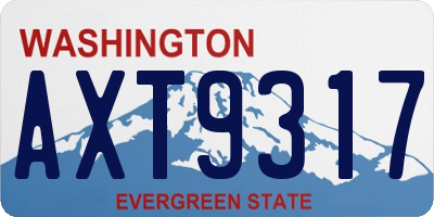 WA license plate AXT9317