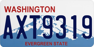 WA license plate AXT9319