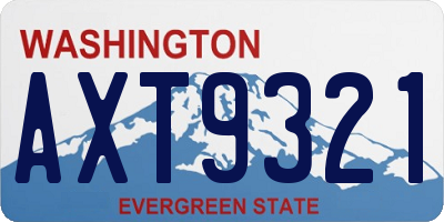 WA license plate AXT9321
