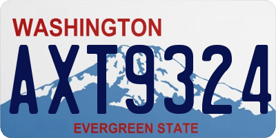 WA license plate AXT9324