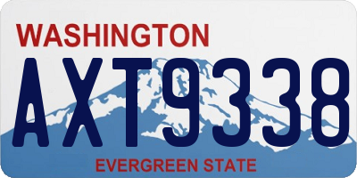 WA license plate AXT9338