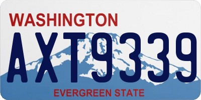 WA license plate AXT9339