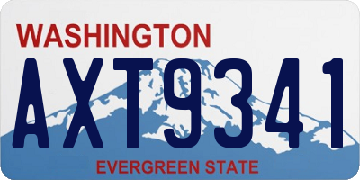 WA license plate AXT9341