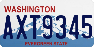 WA license plate AXT9345