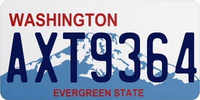 WA license plate AXT9364