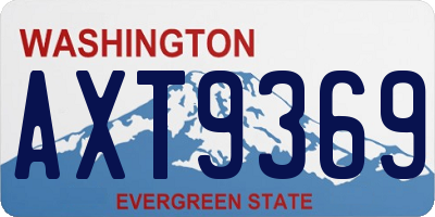 WA license plate AXT9369