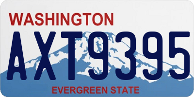 WA license plate AXT9395